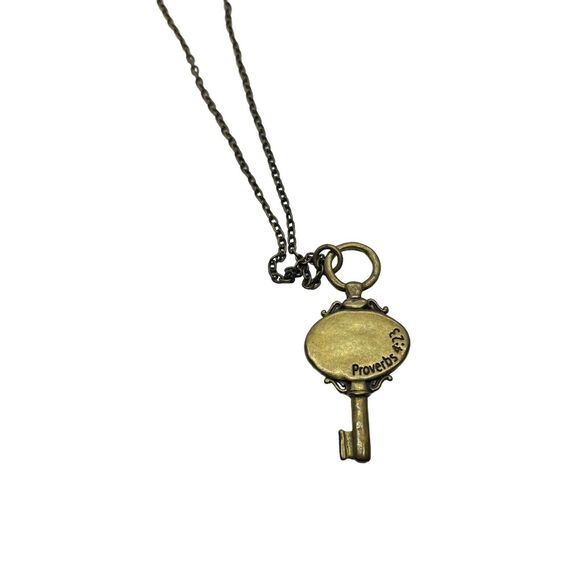 Proverbs 4:23 Necklace Guard Your Heart Bible Scripture Artisan Religious Gift - Picture 2 of 13